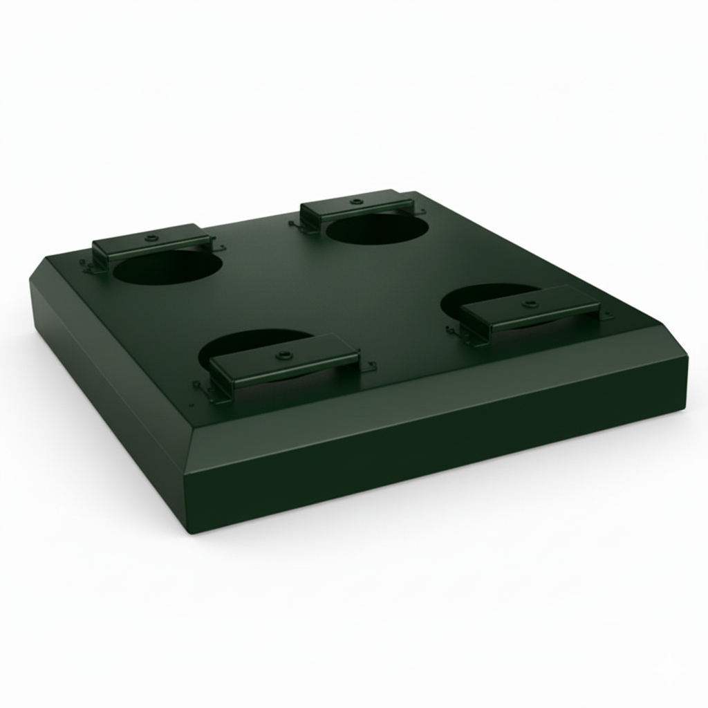 INTERSTEEL Bodemplaat voor verankering Pakket Postkasten-Intersteel-Donkergroen